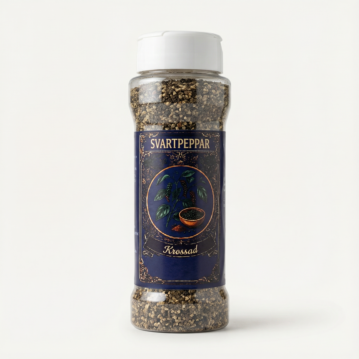 Svartpeppar krossad