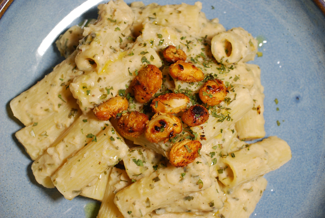 Pasta med krämig bönsås