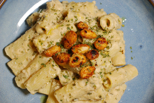 Pasta med krämig bönsås
