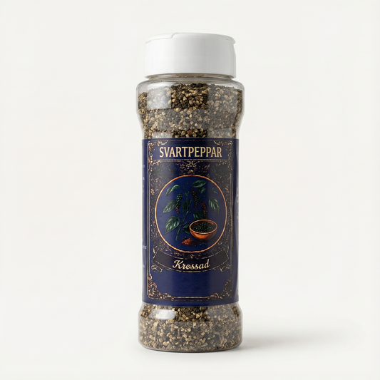 Svartpeppar krossad